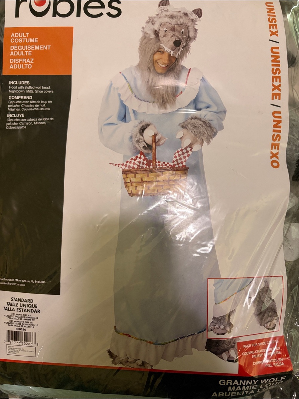 Granny Wolf Costume - ADULT Unisex